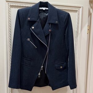 Veronica Beard Navy Asymmetrical Blazer